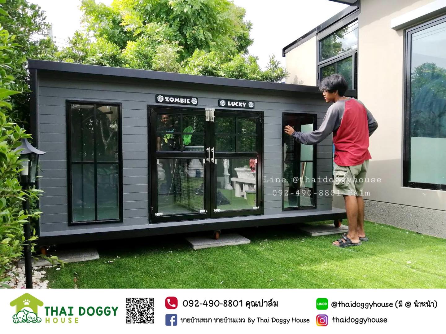 บ้านหมา บ้านแมว แบบติดแอร์ ขายดี By Thai Doggy House