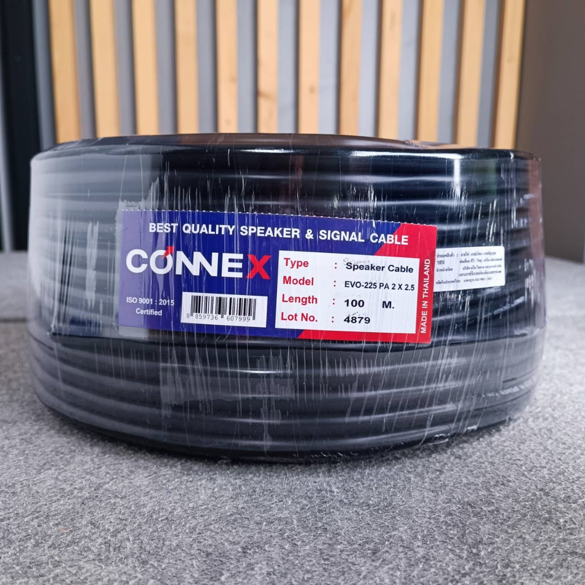 ขด100เมตร CONNEX EVO-225 2x2.5mm สายลำโพง กลมดำ ขนาด2.5mm. สายลำโพงกลางแจ้ง EVO225 EVO 225 ทองแดงแท้ เอไอ-ไพศาล