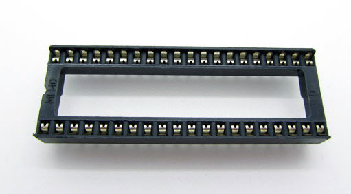 DIP40 (Socket Dip Solder Type 40 Pins, Pitch 2.54mm)