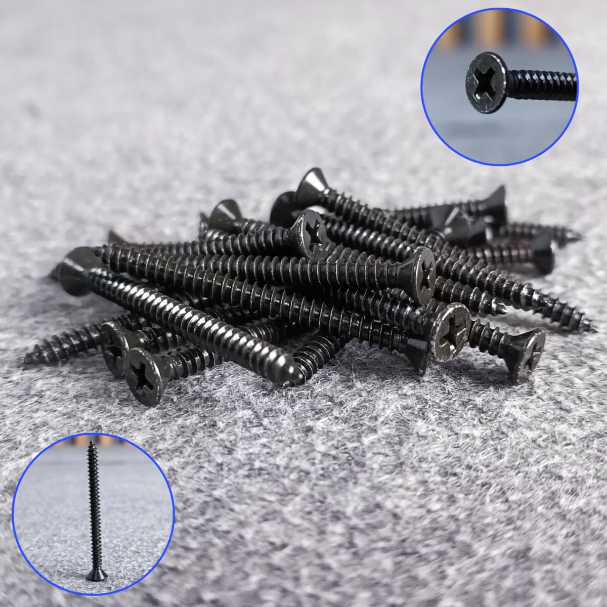 ถุง20ตัว สกรูFHดำ 8X2" สกรูเกลียวปล่อย น็อตเกลียวปล่อย น็อต น็อตดำเกลียวปล่อย2นิ้ว สกรูดำ2นิ้ว สกรูดำ สกรูดำเกลียวปล่อย เอไอ-ไพศาล