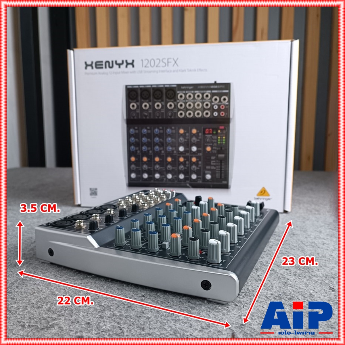 BEHRINGER XENYX-1202SFX mixer มิกเซอร์ 12-Input 2-Bus Mixer with XENYX Mic Preamps, British EQs and 24-Bit Multi-FX Processor มิกเซอร์ แบบอนาล็อค XENYX 1202FX +++ เอไอ-ไพศาล