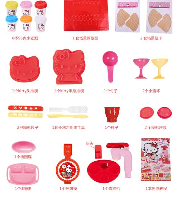 KT8606 แป้งโดว์ลายคิตตี้ ของแท้ (ของใหม่กล่องไม่สวย)