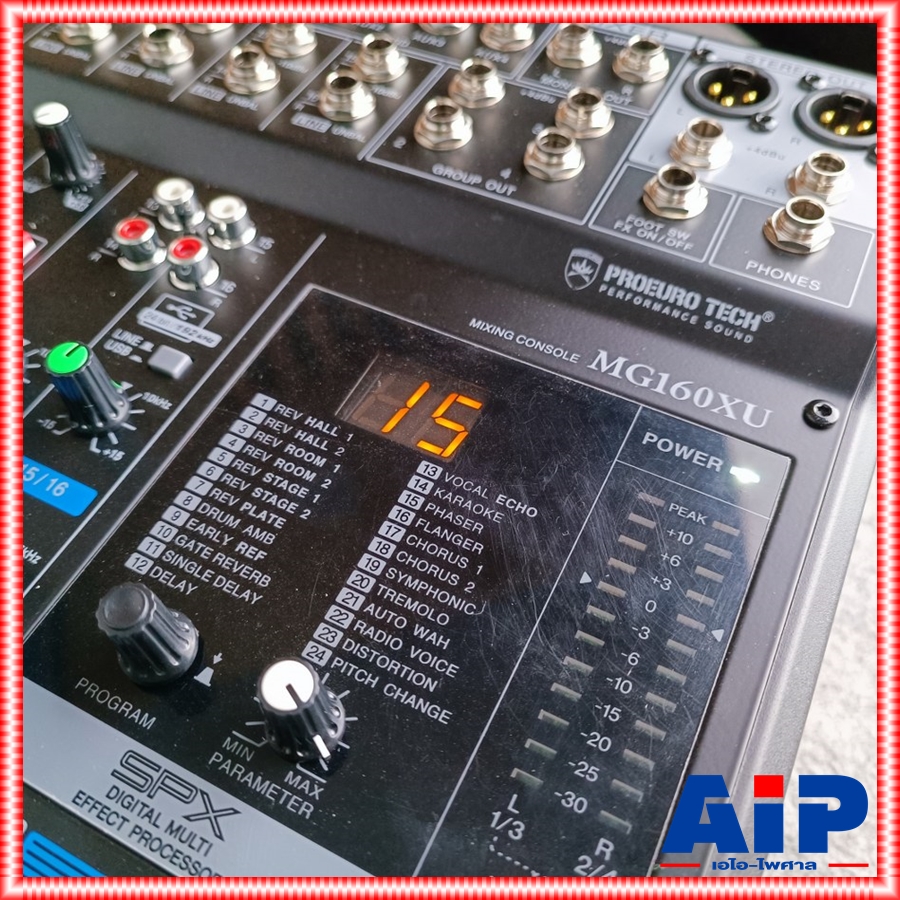 PROEUROTECH MG-160XU MIXER มีอินเตอร์เฟสในตัว PRO EUROTECH MG 160 XU มิกเซอร์ 16ช่อง MG160 แถมปีกใส่RACK เอไอ-ไพศาล