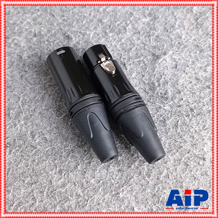1คู่ TADA GYX-01BK + GYX-02BK XLR ผู้+เมีย สีดำ ปลั๊กแคนนอนผู้+เมีย P.CANNON+J.CANNON GYX01BK + GYX02BK เอไอ-ไพศาล