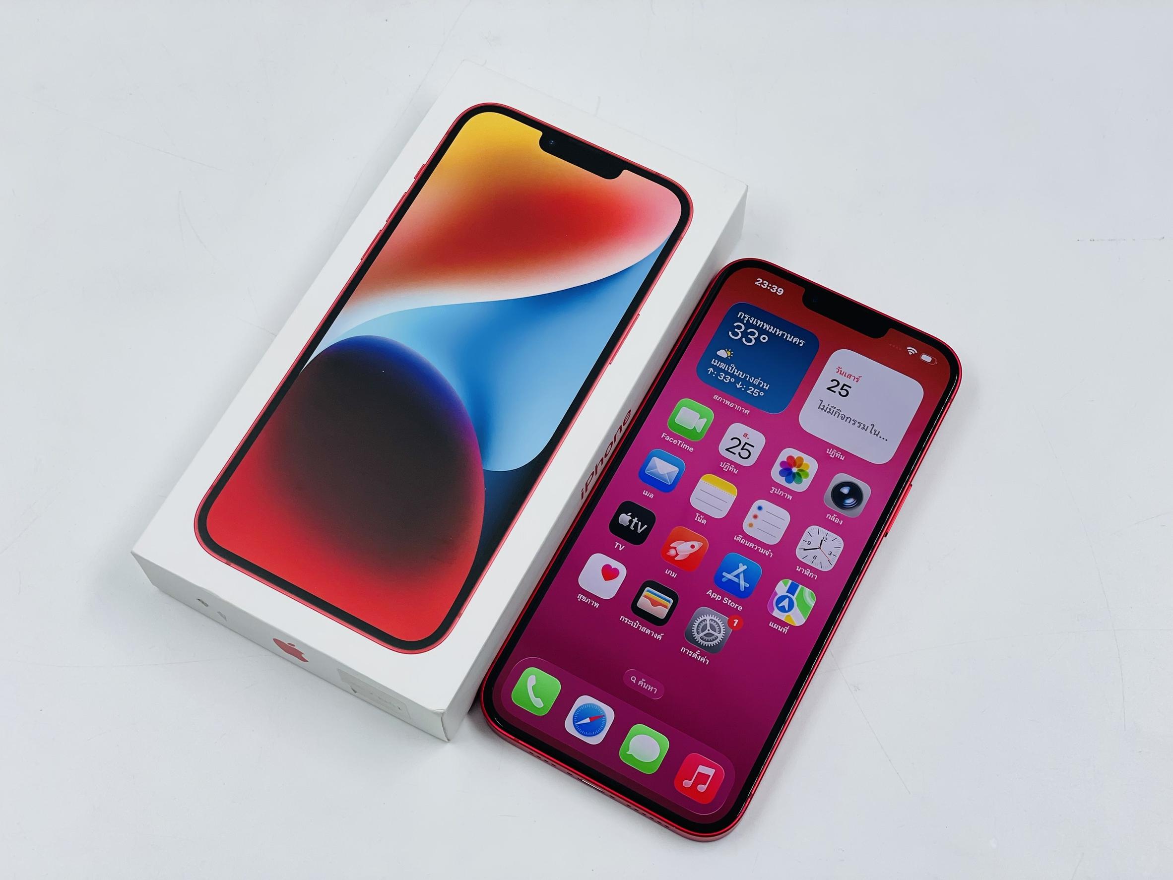 🍎 iPhone 14 Plus 128GB Red 🍎 ❤ #อย่าช้า! 14 Plus สภาพดี ครบกล่อง เครื่องเดิมๆ ราคาสุดคุ้ม ❤