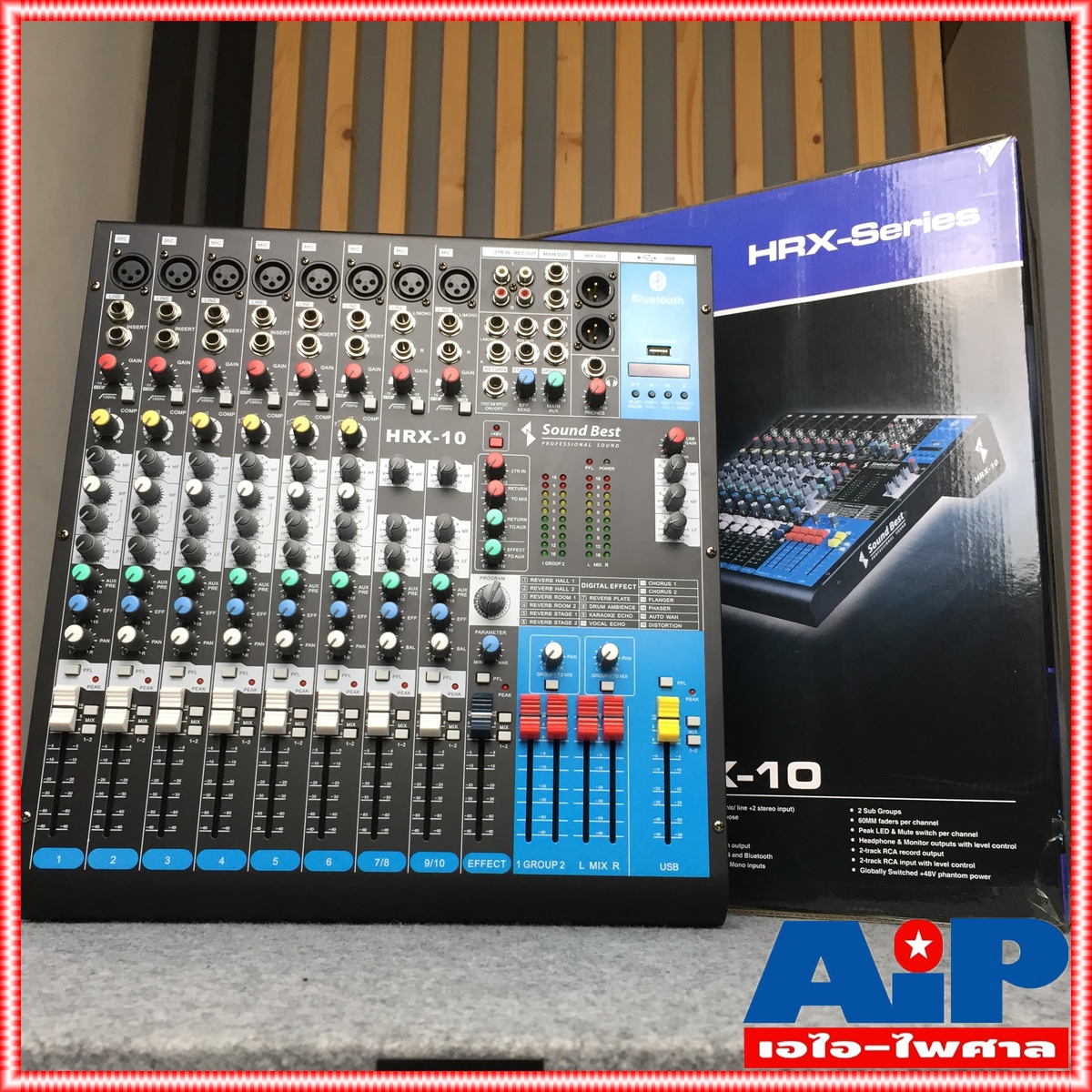 SOUNDBEST HRX10 MIXER มิกเซอร์ มิกซ์ เอฟเฟคแท้ เครื่องปรับแต่งเสียง MIX HRX 10 HRX-10 SOUND BEST เอไอ-ไพศาล +++