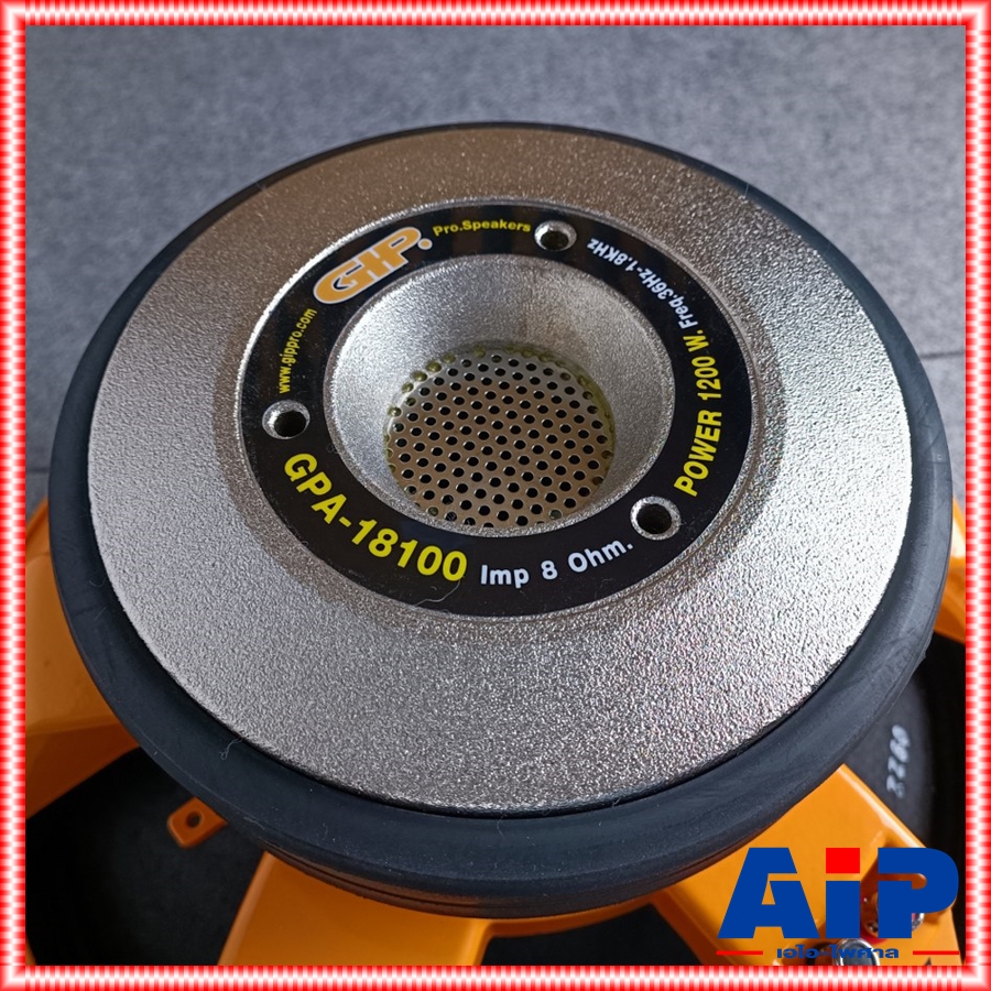 GIP GPA-18100 ลำโพง18" ดอกลำโพงขนาด 18 นิ้ว ดอกลำโพงซับเบส เสียงเบส ซับวูฟเฟอร์ โครงหล่อเหล็ก GPA 18100 GPA18100 เอไอ-ไพศาล +++