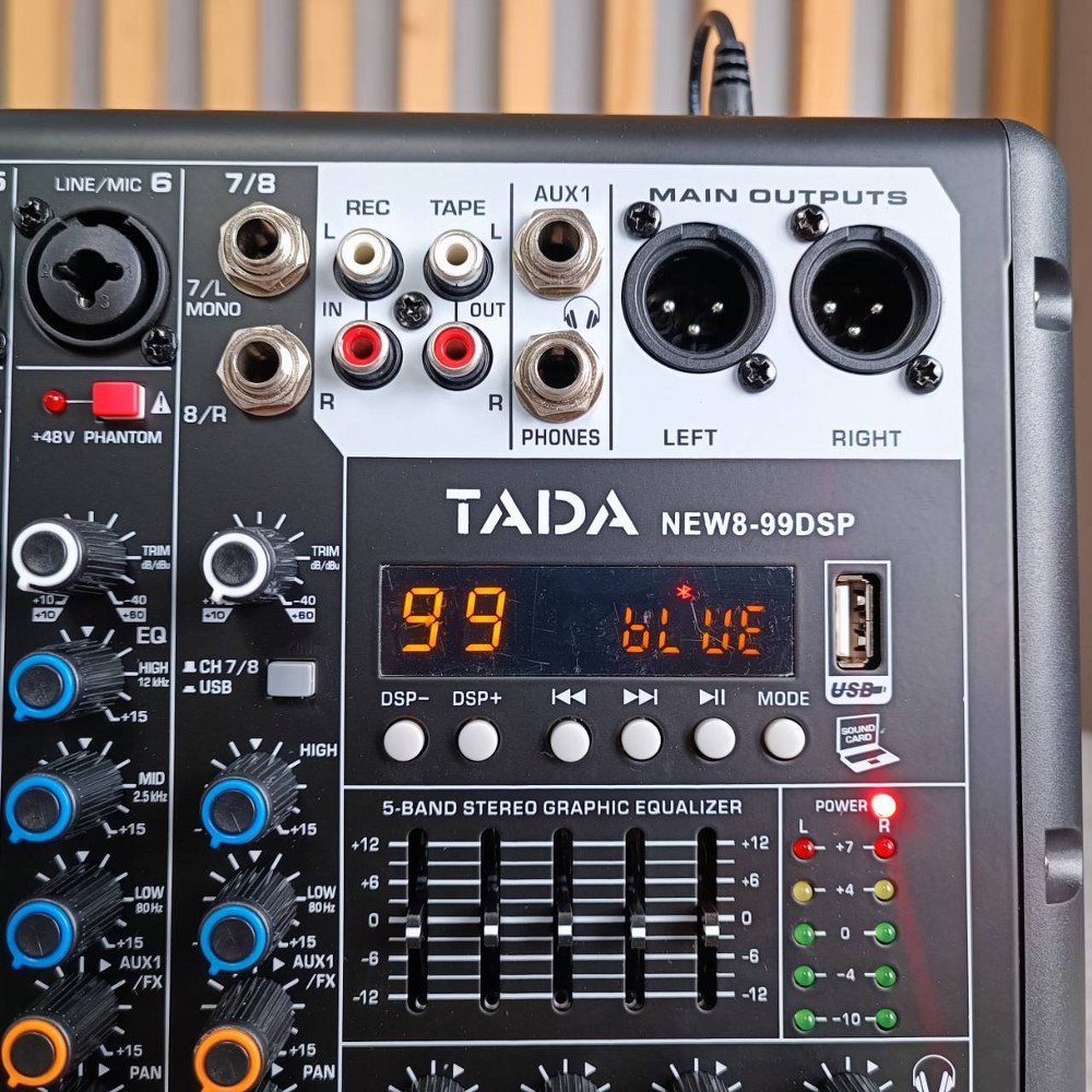 TADA NEW8-99DSP MIXER มิกเซอร์8 แชนแนล Bluetooth บลูทูธ เอฟเฟคแท้ ธาดา NEW8 99DSP เอไอ-ไพศาล