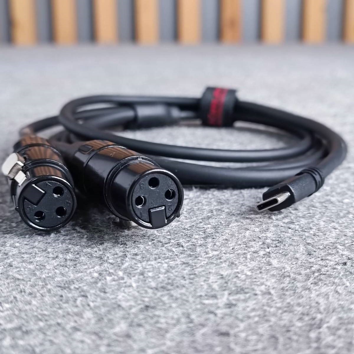 3เมตร KIRLIN UY-C-391 BK สาย USB type C ออก XLR เมีย x2 สายสัญญาณเสียง type C - J.XLRx2 เอไอ-ไพศาล