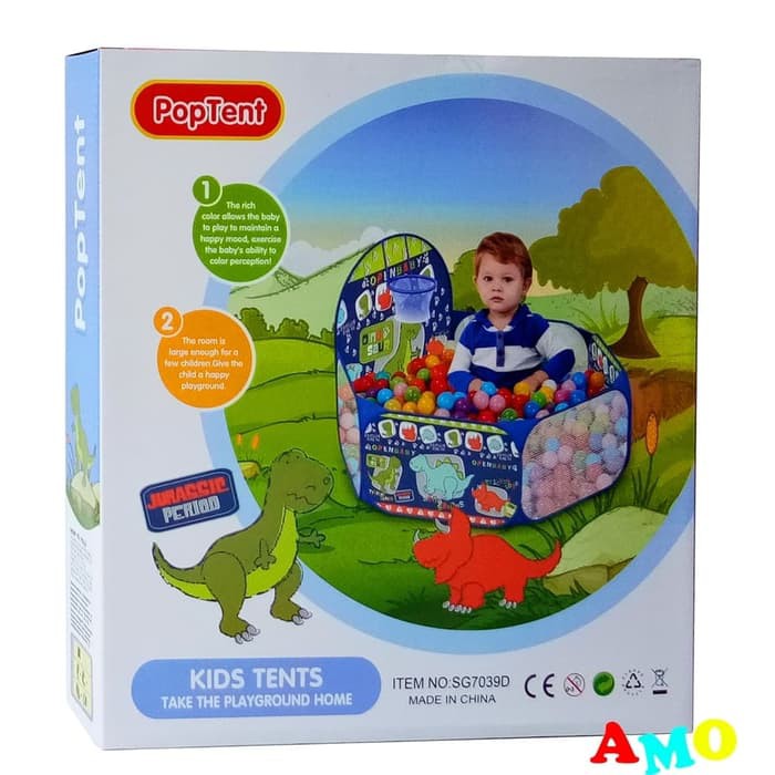 SG7039D-2 บ่อบอล เต๊นท์พร้อมลูกบอล 75 ลูก ลายไดโนเสาร์ (ของหมด)