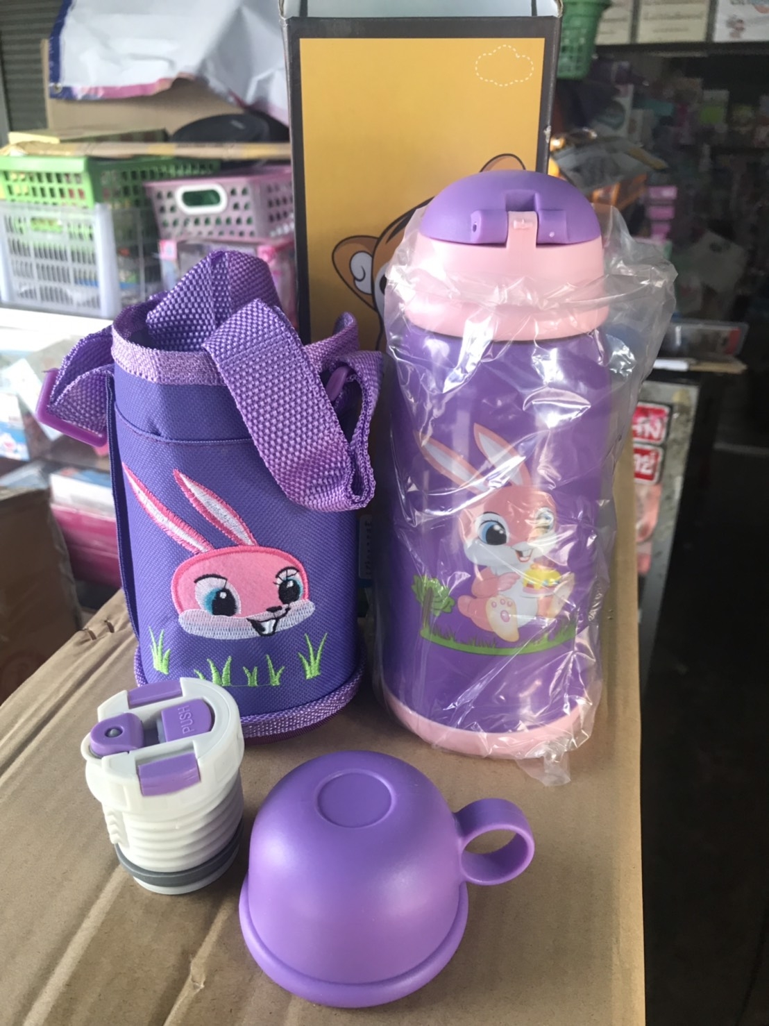 23634 กระติกน้ำเก็บความเย็น-ร้อน พร้อมหัวเปลี่ยนและกระเป๋า ชิ้นละ