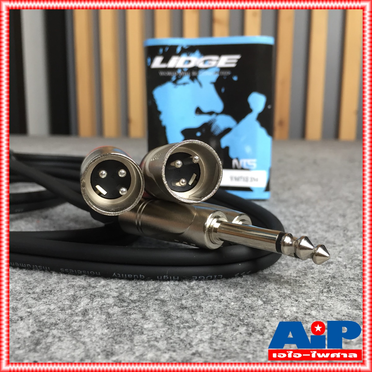 สายคู่ข้างละ2หัว 2เมตร LIDGE YM-712 สาย CANNON ผู้ - MIC สายดำ YM 712 YM712 สายสัญญาณเสียง XLR ผู้ ออก PHONE สายสัญญาณ