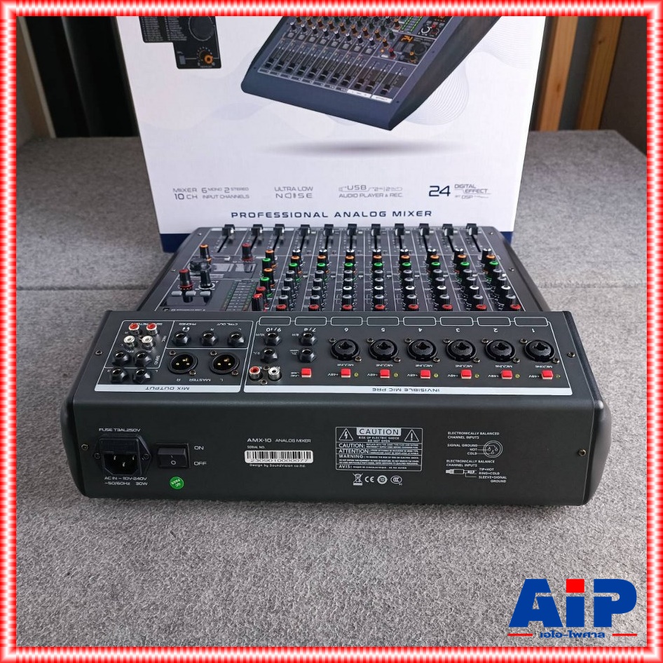 SOUNDVISION AMX-10 MIXER เครื่องผสมสัญญาณ มิกเซอร์ อนาล็อก 10 CH ซาวด์ วิชั่น รุ่น AMX 10 AMX10 เอไอ-ไพศาล