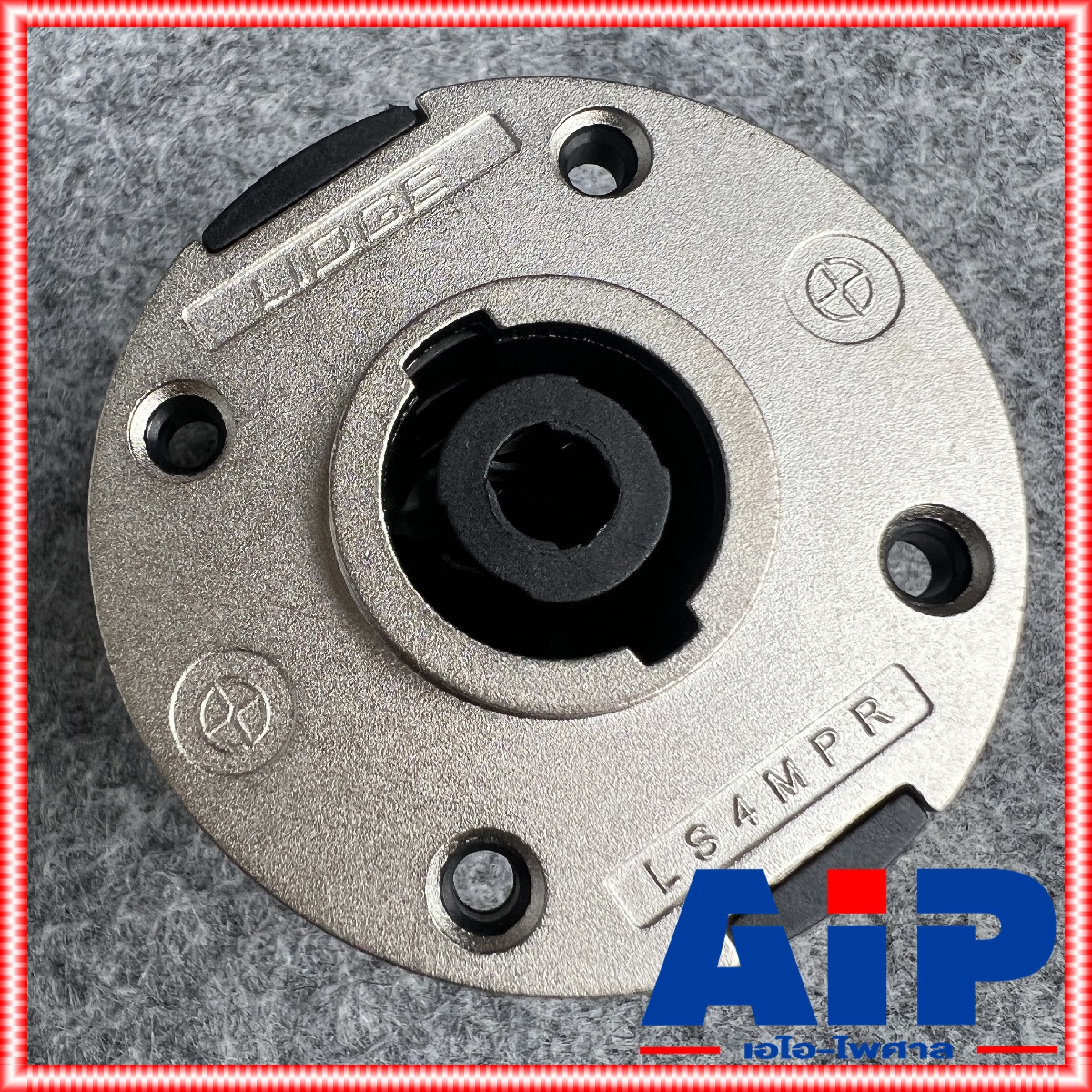 LIDGE แจ็ค SPEAKON LS4MPR ตัวกลม แป้นเหล็ก สเปคคอนติดแท่น สเปคคอนตัวเมีย กลม LS 4 MPR สเปคคอนตัวกลม ติดแท่น