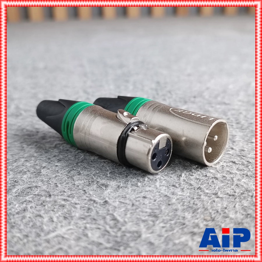 XLR ผู้+เมีย สีเงิน LIDGE YM-665/666/667/668/669 มี5สีให้เลือก คาดเขียว/เหลือง/ม่วง/ส้ม/น้ำเงิน ปลั๊กXLR+ปลัีกXLR แคนนอน เอไอ-ไพศาล
