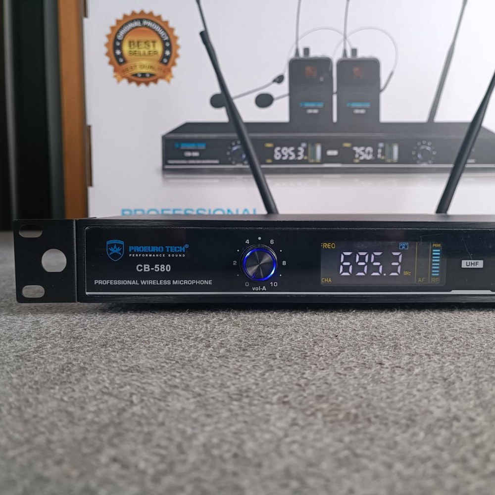 PROEUROTECH CB-580 ไมค์ลอย **คาดคู่** CB 580 CB580 ไมค์ลอยแบบคาดหูคู่ ไมค์โครโฟนไร้สาย เอไอ-ไพศาล
