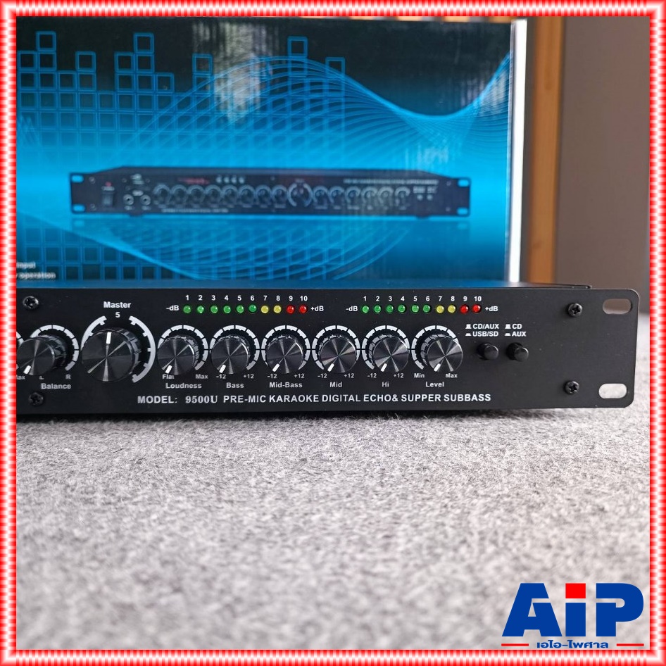 HOTROCK U-9500 ปรีแอมป์ ปรี สเตอริโอ รองรับ บลูทูธ และ USB U ปรีแอมป์คาราโอเกะ ยี่ห้อ HOT ROCK รุ่น 9500 U9500 เอไอ-ไพศาล