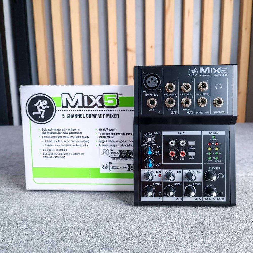 Mackie MIX-5 Mixer มิกเซอร์อนาล็อก ช่องเสียบไมค์ 1 ช่อง มิกเซอร์ MIX 5 MIX5 เอไอ-ไพศาล