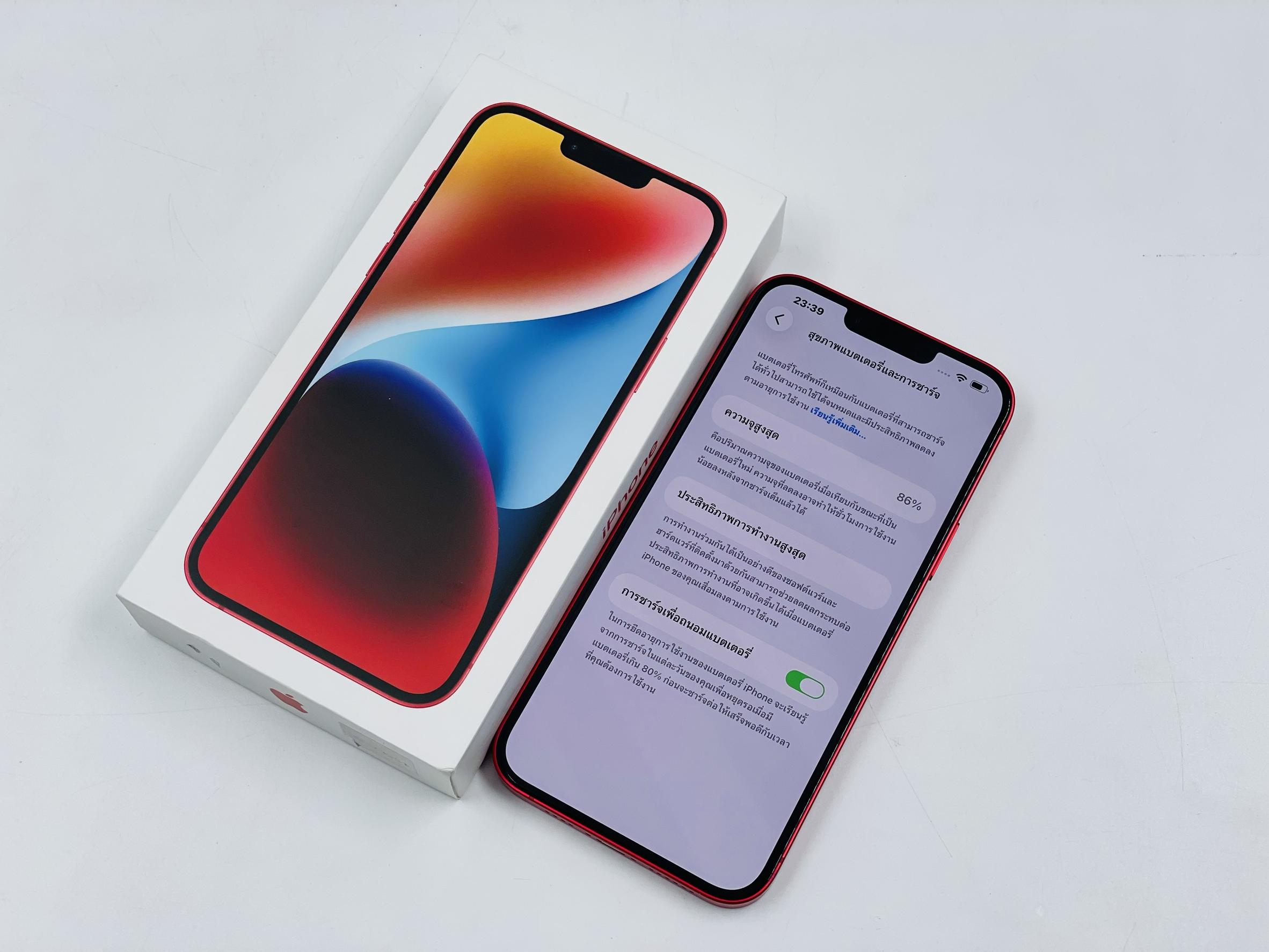 🍎 iPhone 14 Plus 128GB Red 🍎 ❤ #อย่าช้า! 14 Plus สภาพดี ครบกล่อง เครื่องเดิมๆ ราคาสุดคุ้ม ❤