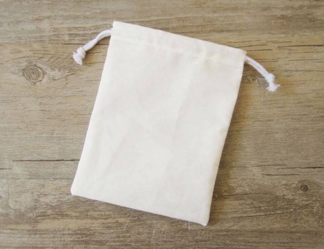 ถุงผ้ากระสอบ ถุงผ้าดิบ ผ้าฝ้าย ผ้าลินิน สีครีม หูรูดบน สกรีน logo ได้ ถุงผ้าออกแบบเองได้ 158251