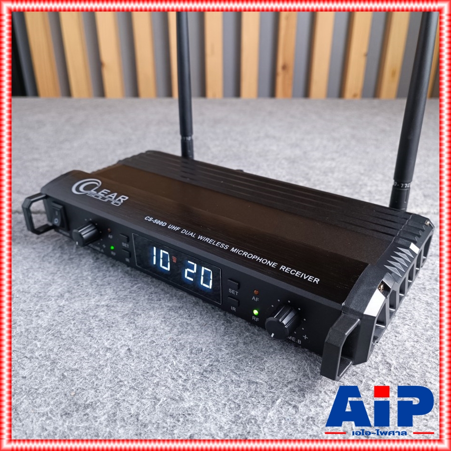 CLEARSOUND CS-500 ไมค์ลอยคู่ UHF ปรับความถี่ได้ ผู้นำเข้าเดียวกับ SOUNDVIVION ไมค์ลอย มือถือคู่ UHF ไมโครโฟนไร้สาย คลื่นความถี่ใหม่ CS 500 CS500 CLEAR SOUND เอไอ-ไพศาล +++