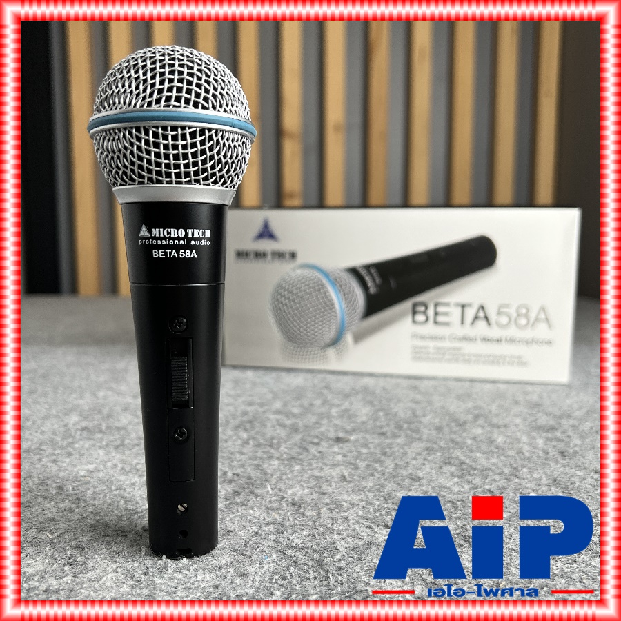 MICROTECH BETA-58A ไมโครโฟน BETA58 ไมค์โครโฟน MICRO TECH ไมโครเทค ไมค์สาย ไมค์ร้องเพลง ไมค์คาราโอเกะ BETA 58 a BETA58A