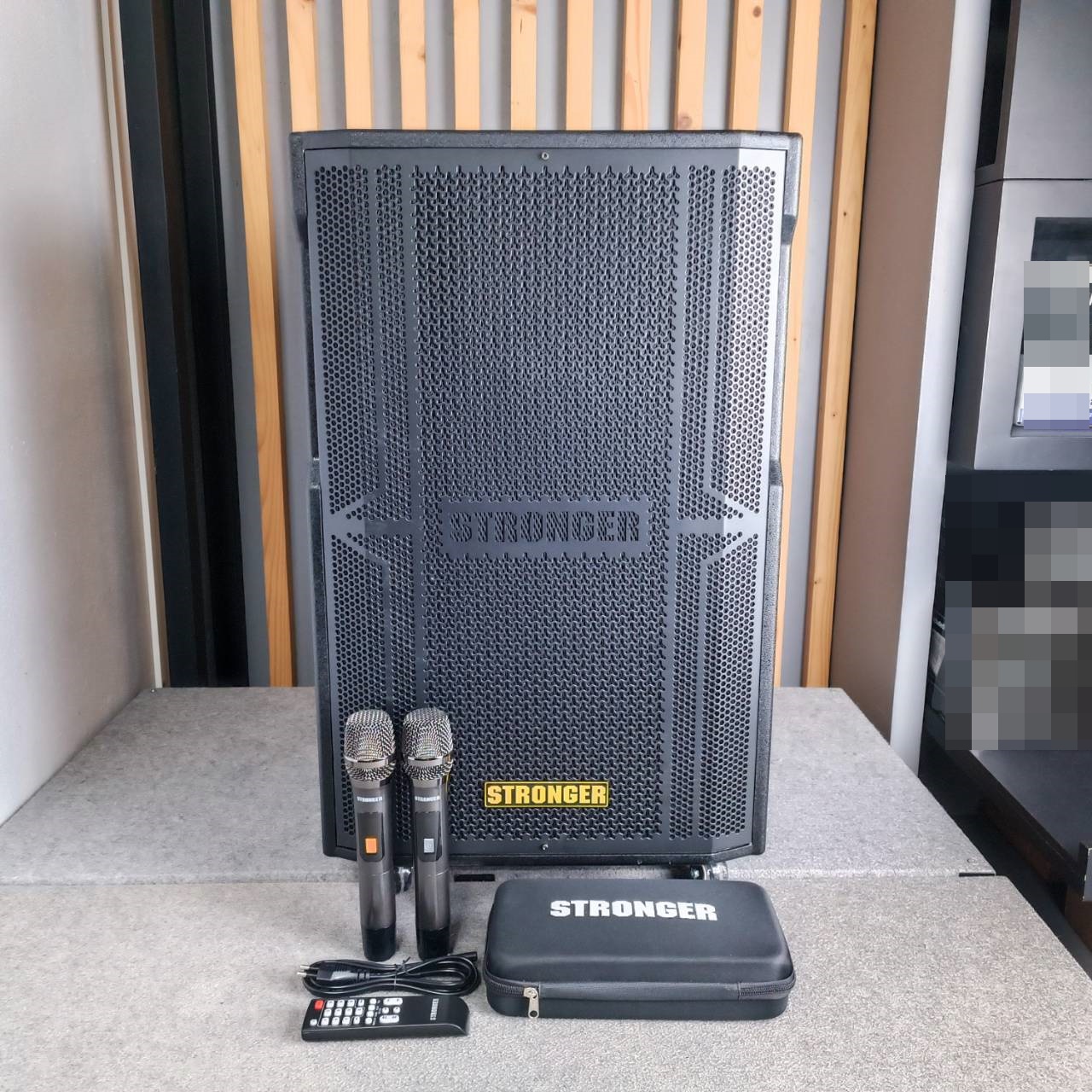 STRONGER HS-158EM ตู้ลำโพงไม้ 15นิ้ว มีแบต ไมค์ลอย ลำโพงบลูธูท ลำโพงพกพา ลำโพงล้อลาก ลำโพงกลางแจ้ง HS 158EM HS158EM เอไอ-ไพศาล