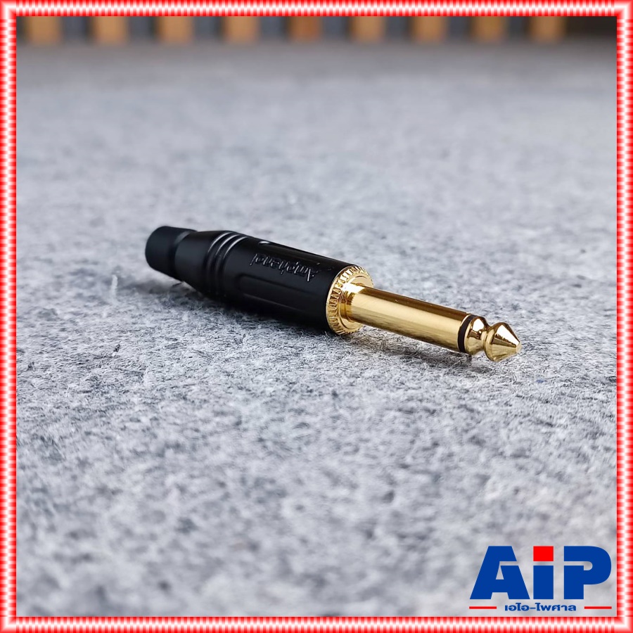 ด้ามดำ AMPHENOL ACPM-GB-AU phone โมโน ดำขั้วทอง ปลั๊กไมค์โมโน P.MIC MONO แจ็คไมค์โมโนผู้ ปลั๊กไมค์ขั้วทอง เอไอ-ไพศาล