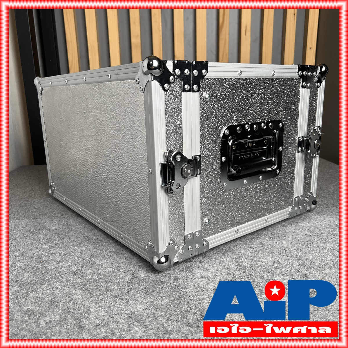 แร็ค COMPACT LA 6U RACK ไม้ผิวอลูมิเนียมสีเงิน ลึก 11นิ้ว LA6U แร็คเครื่องเสียง แร็คไม้ คอมแพ็ค LA-6U เอไอ-ไพศาล