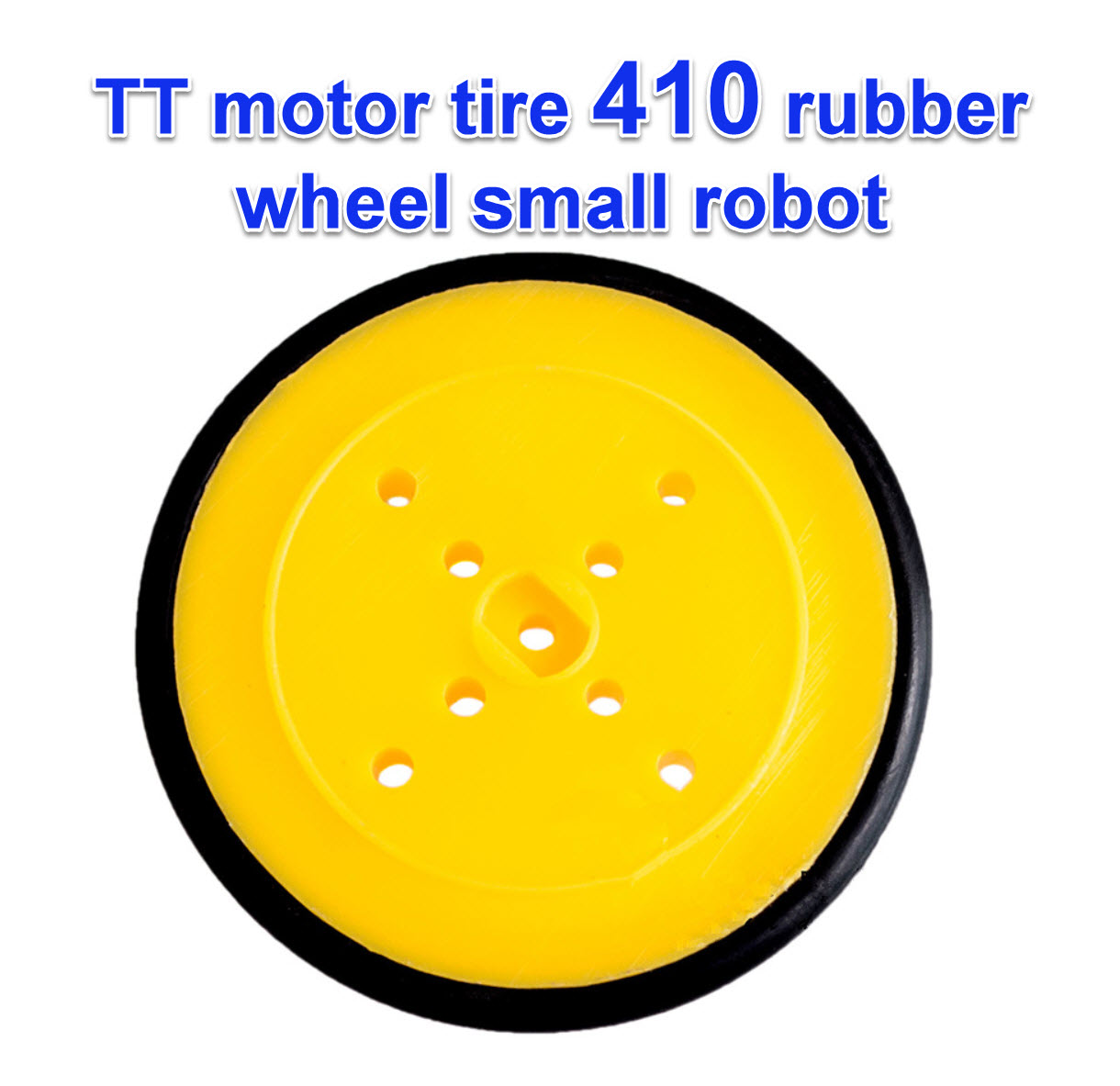 TT motor tire 410 rubber wheel small robot ล้อรถขนาดเล็ก