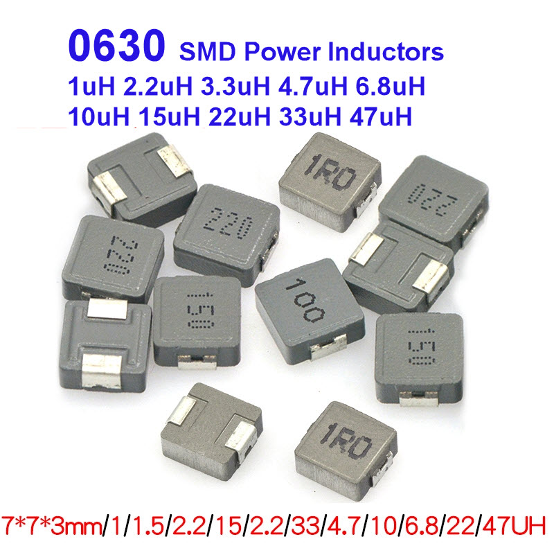 0630 SMD Power Inductors 1uH 2.2uH 3.3uH 4.7uH 6.8uH 10uH 15uH 22uH 33uH 47uH (7x7x3mm)
