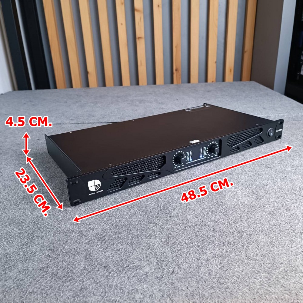 AUDIO JOCKEY A&J AJD-2800 POWERAMP 1U เพาเวอร์แอมป์ 2 แชนแนล 800 วัตต์ AJD 2800 AJD2800 เพาเวอร์แอมป์ คลาส D เอไอ-ไพศาล