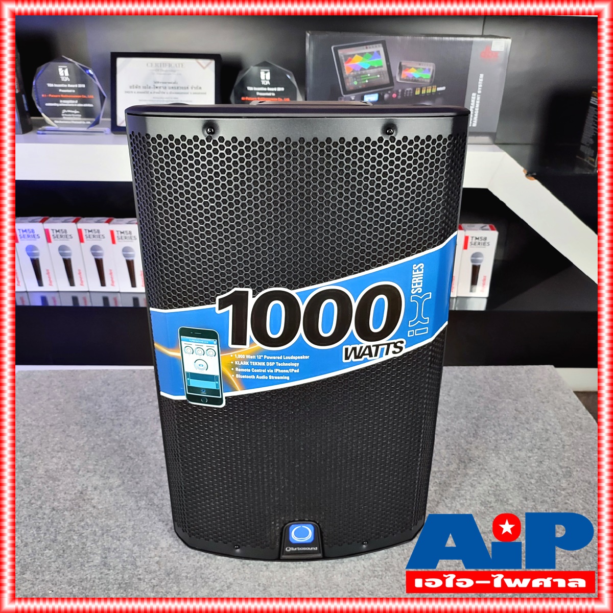 TURBOSOUND iX12 ตู้ลำโพง12นิ้ว Active speaker TURBO SOUND iX-12 iX12 มีบลูธูท 1100 Watt +++ 2 Way 12" Powered Loudspeaker with KLARK TEKNIK DSP Technology, Remote Control and Bluetooth Audio Streaming