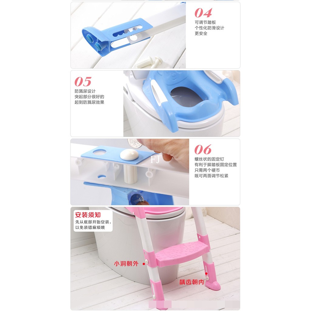 F6815 ของใช้เด็กบันไดชักโครกแพนด้า ชิ้นละ