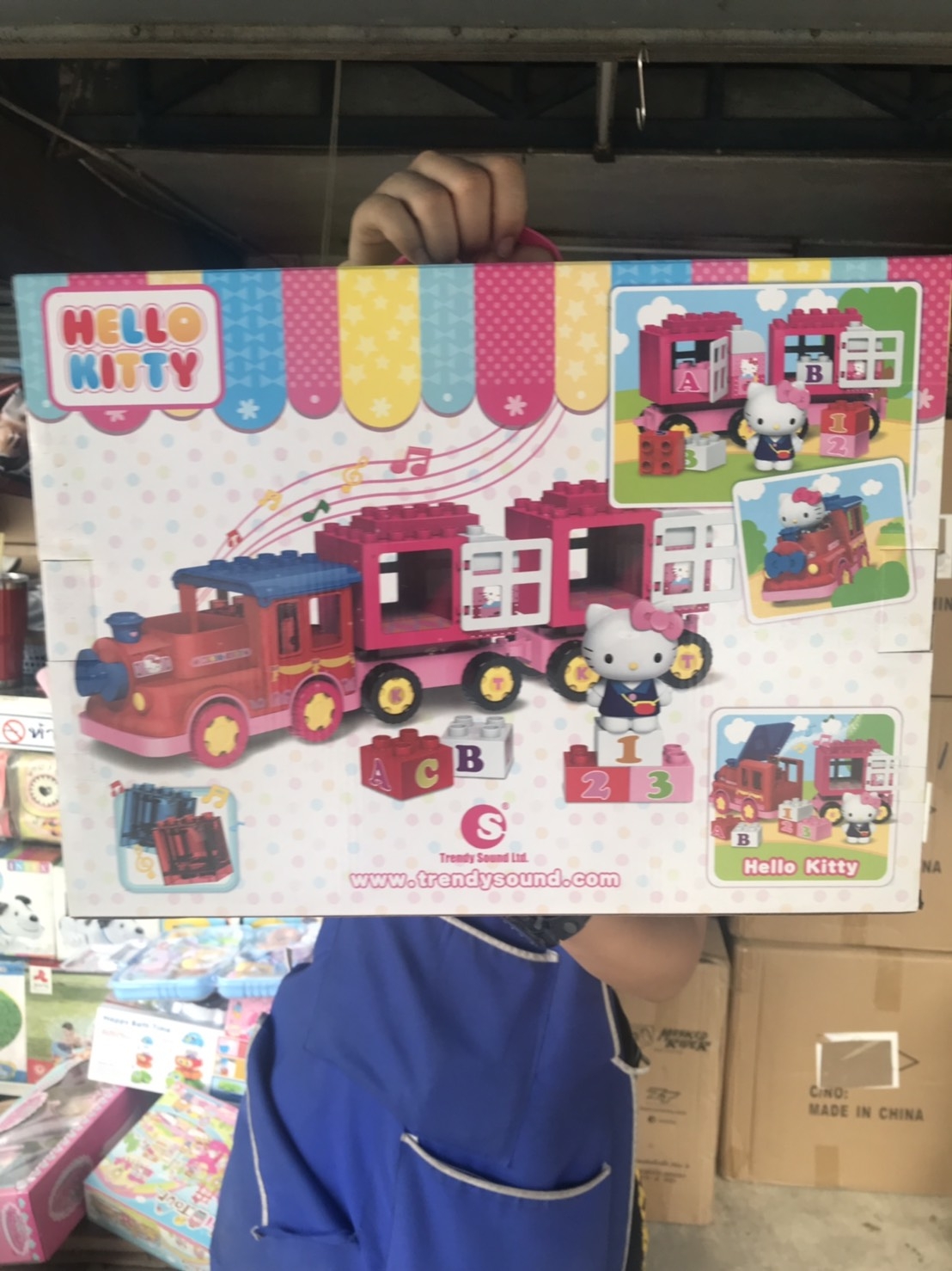 KT-040341 ตัวต่อรถไฟคิตตี้ มีเสียงดนตรี ลิขสิทธิ์ถูกต้อง