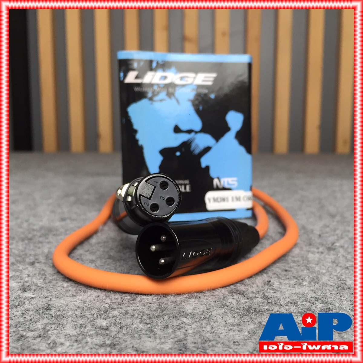 LIDGE สายXLR เมีย-ผู้ YM-381 สาย1เมตร สีส้ม สายสัญญาณ ym381 ym 381 1M เอไอ-ไพศาล