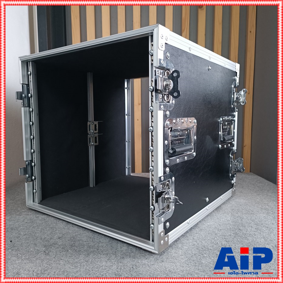 COMPACT B-10U สีดำ RACK ลึก21นิ้ว แร็ค กล่องใส่เครื่องเสียง แร็คลึก21นิ้ว กล่องแร็คสีดำ RACK10U เอไอ-ไพศาล