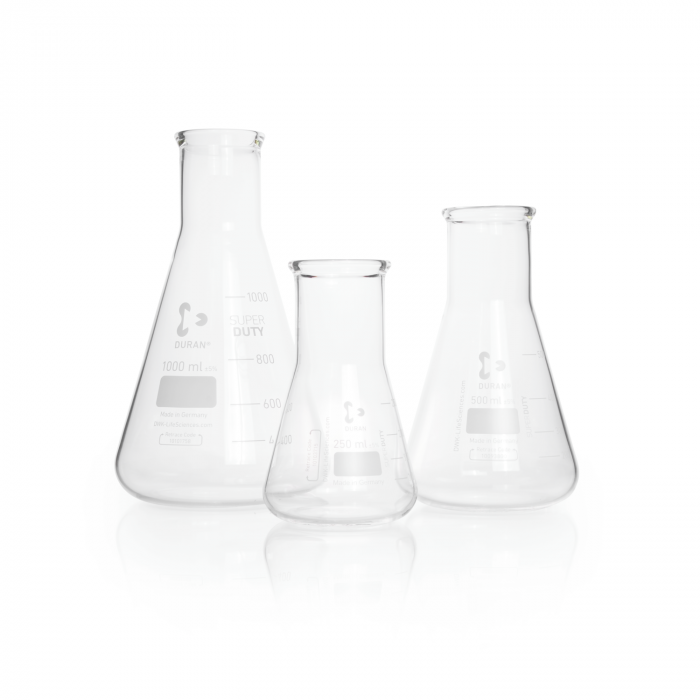 DURAN® SUPER DUTY Erlenmeyer Flask, wide neck, 100-1000 ml