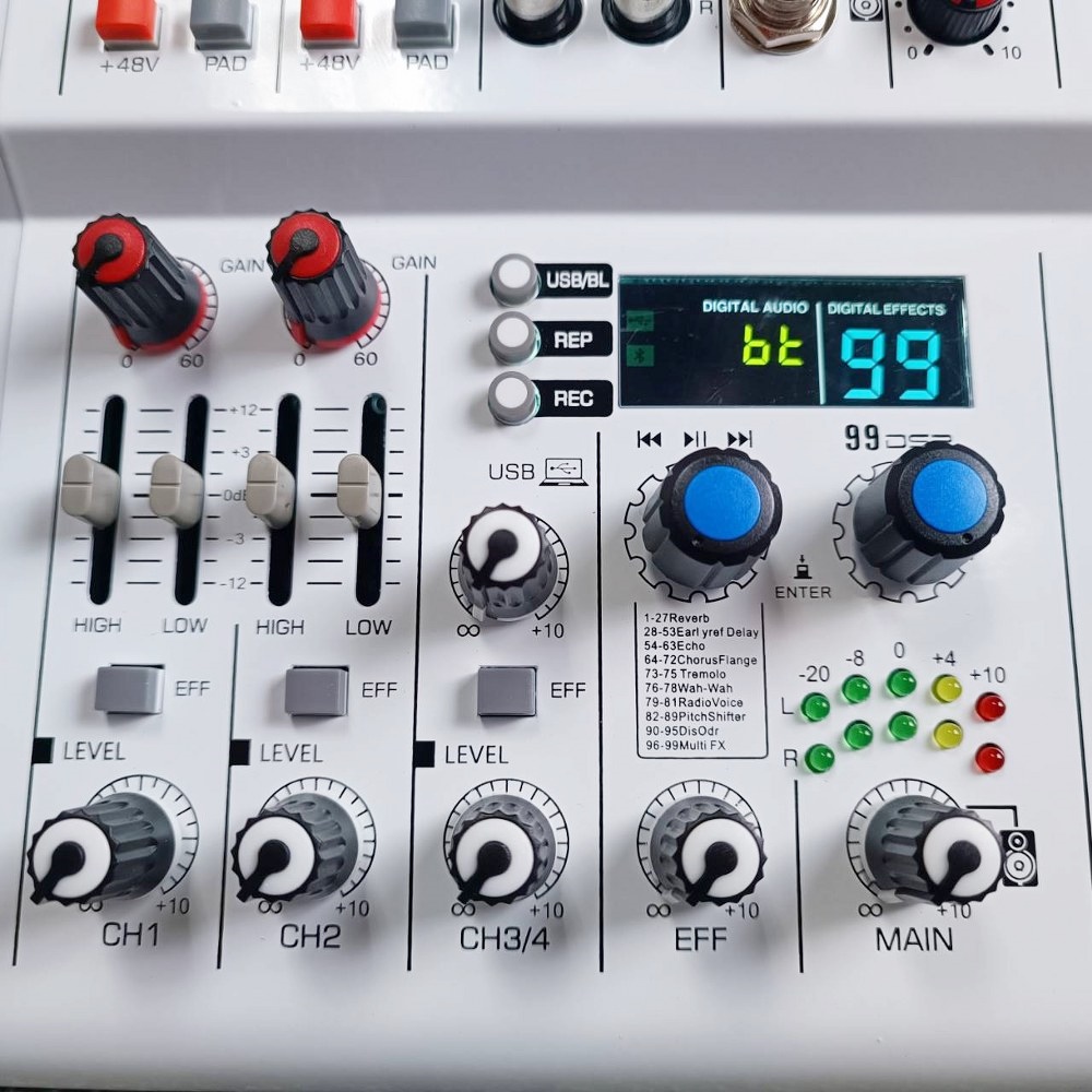 MYNPE PAD-04S mixer มิกเซอร์อนาลอก 2 ชาแนล 2 ไมค์ 1 สเตอริโอ เอฟเฟคแท้ในตัว 99DSP MY NPE PAD 04S PAD04S เอไอ-ไพศาล