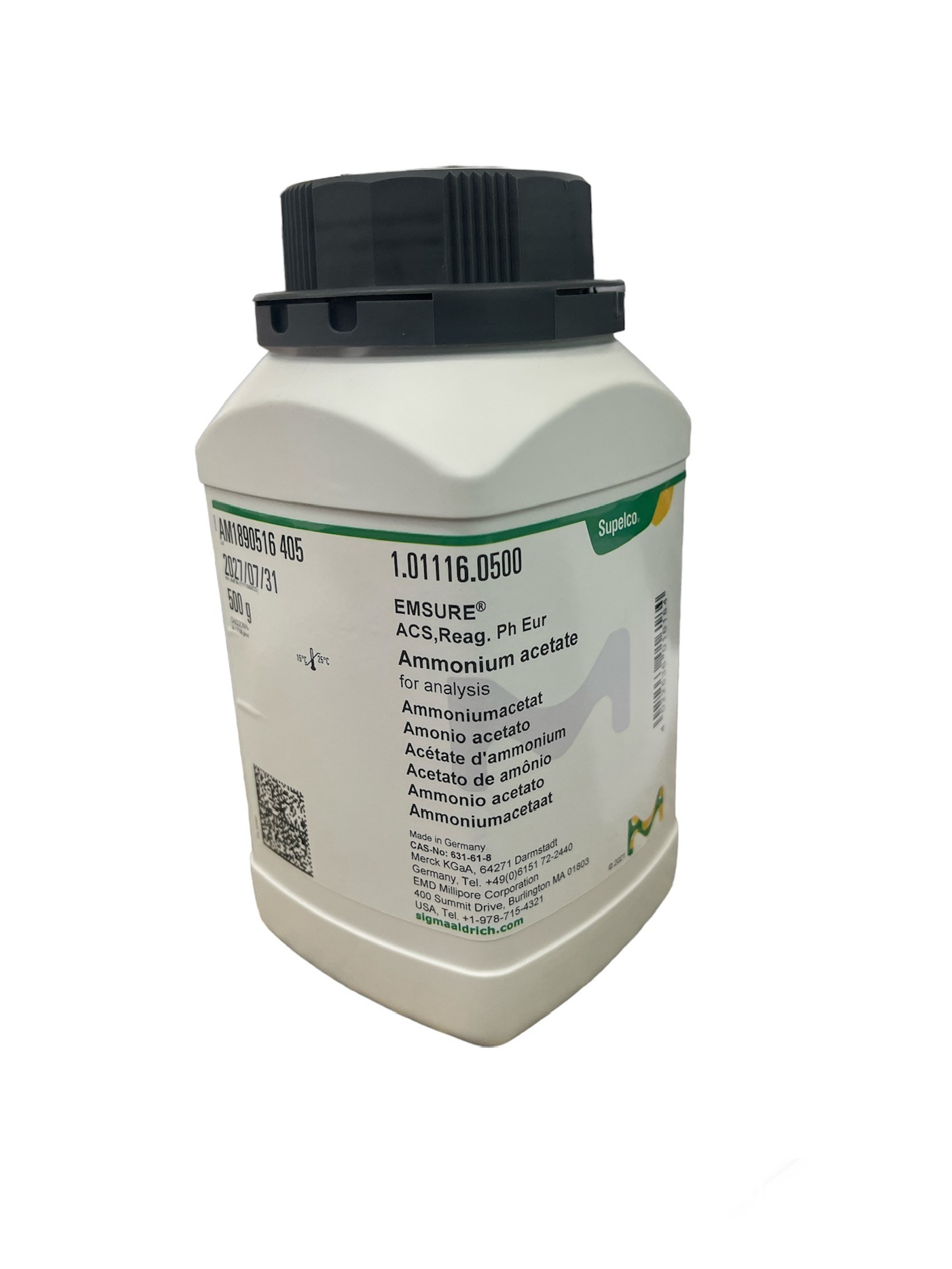 Ammonium acetate for analysis, 500 g -Merck