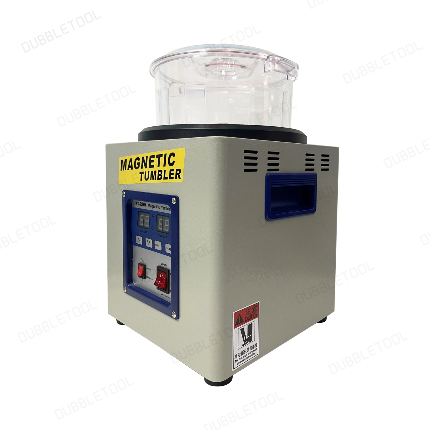 เครื่องทำความสะอาดด้วยเข็มร่อนแม่เหล็ก Magnetic Tumbler รุ่น KT-205 ความจุใช้งานเครื่อง 800 กรัม
