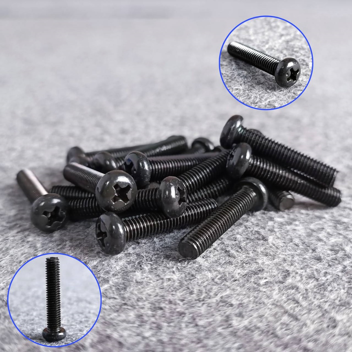 ถุง20ตัว สกรูเกลียวมิลหัวแฉกJPชุบดำ M5-0.8X25 สกรูเกลียวM-5 สกรูเกลียวดำ สกรูเกลียวดำM5 น็อตเกลียวสีดำ น็อตเกลียวดำM 5 น็อต เอไอ-ไพศาล