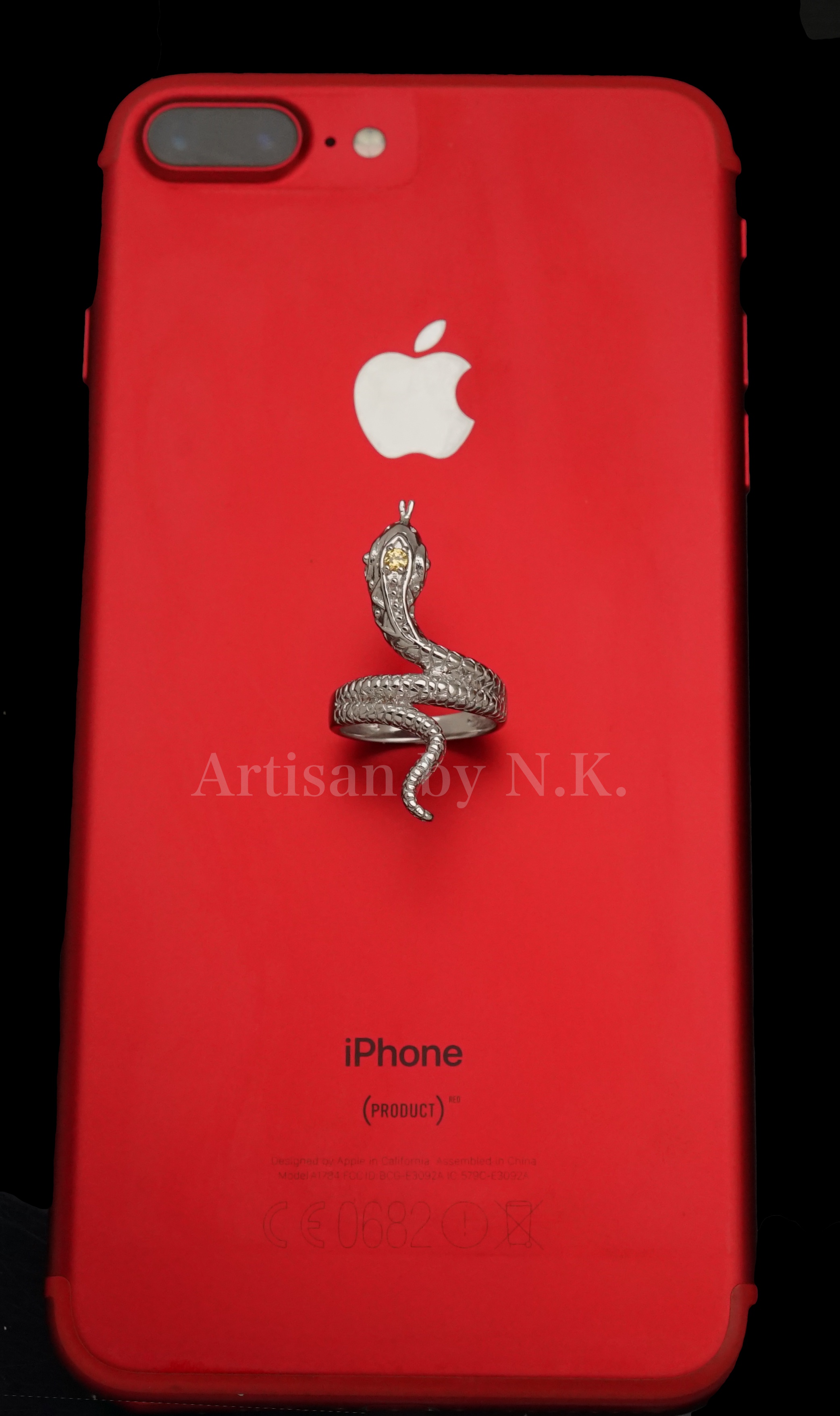 แหวนเงินแท้ แหวนงู ฝังเพชร CZ เสริมสิริมงคล (Silver Snake ring with CZ)