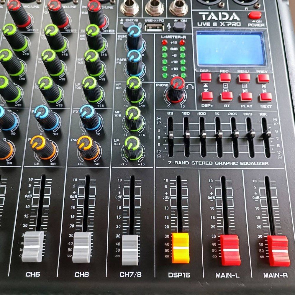 TADA LIVE-8 MIXER มิกเซอร์ ธาดา LIVE 8 LIVE8 Bluetooth มี USB เล่น Mp3 ได้ มีเอฟเฟกแท้ effect EQ 7 แบนด์ มี REC บันทึกเสียงได้ เอไอ-ไพศาล
