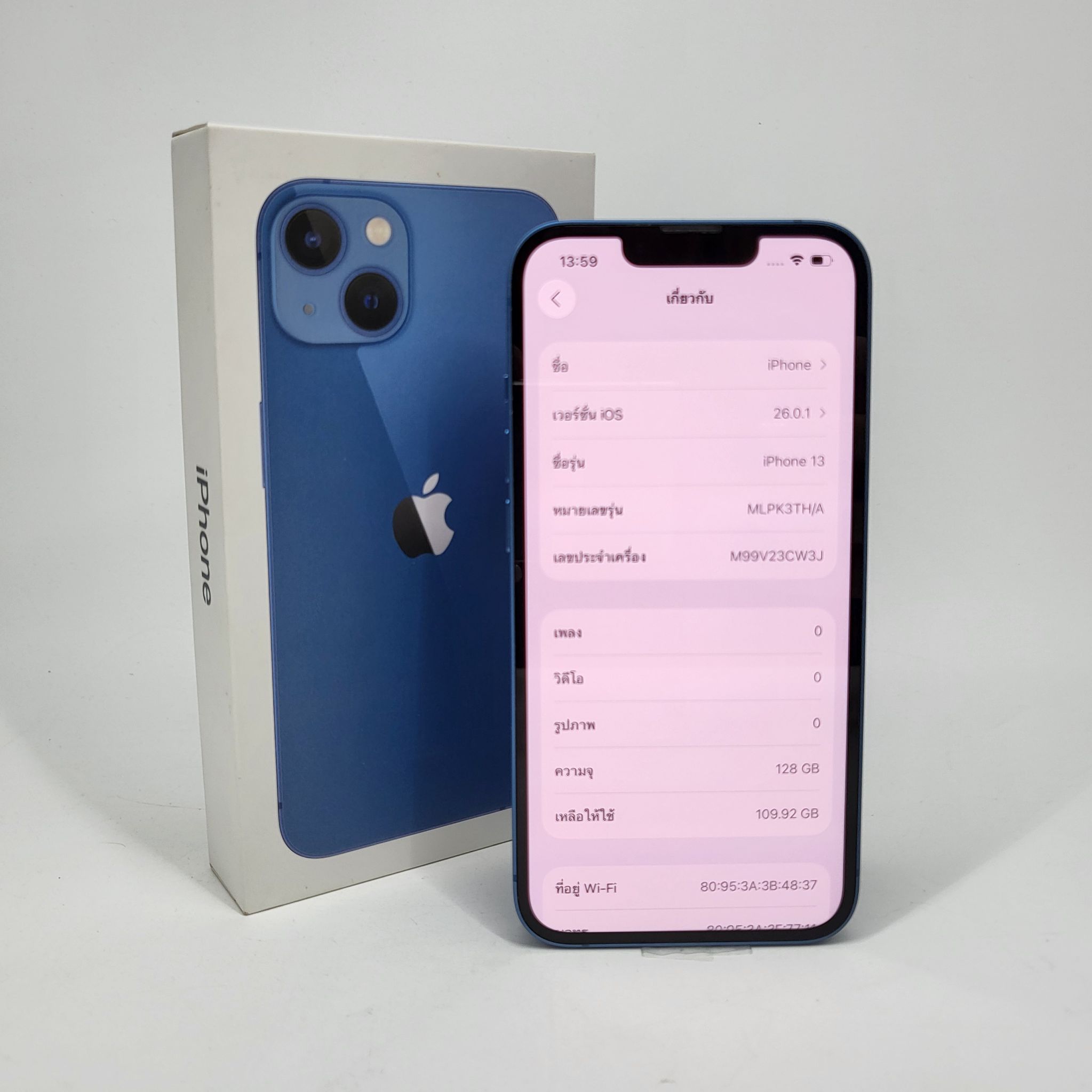 iPhone 13 128GB Blue แบต100% ครบกล่อง ราคาสุดคุ้ม