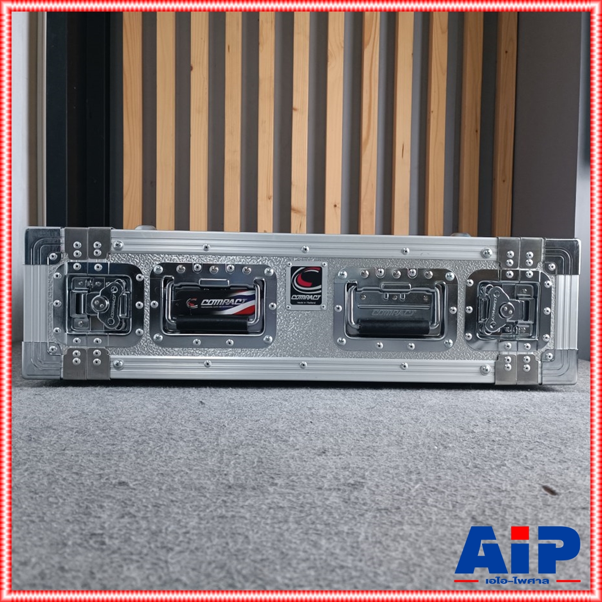 COMPACT B-3U 2ฝาหน้า-หลัง ลึก21" ผิวอลูมิเนียม แร็ค กล่องใส่เครื่องเสียง แร็คลึก21นิ้ว RACK3U เอไอ-ไพศาล