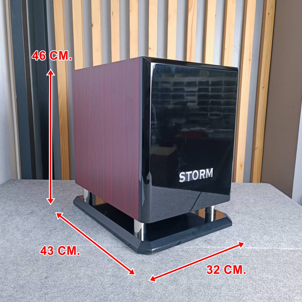 STORM RM-106 ตู้ลำโพงซับ10" ตู้ซับเบสมีแอมป์ในตัว ขนาด 10 นิ้ว Active Sub Woofer Speake RM 106 RM106 เอไอ-ไพศาล