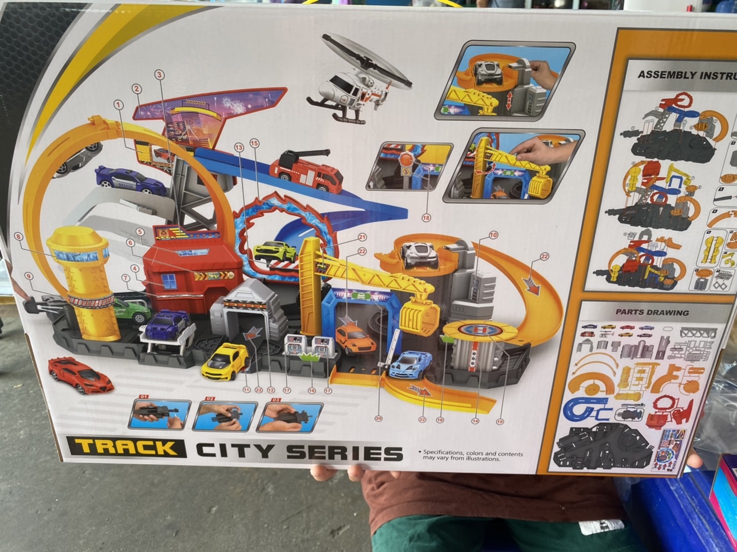 P884-A ของเล่นเด็กชุดรางรถก่อสร้างเล่นมือ กล่องละ