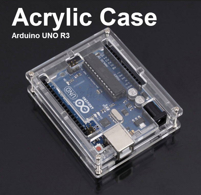 Acrylic Case Enclosure Box for Arduino UNO R3 - Transparent