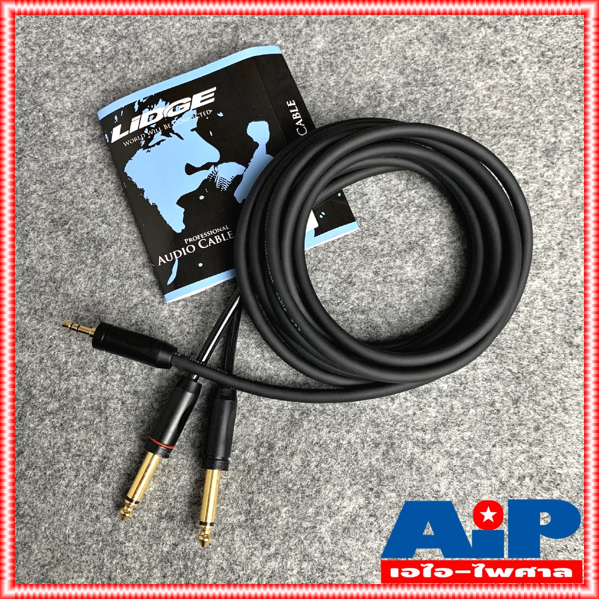 3เมตร LIDGE YM 360 สายP.TR-ST-MICx2 สาย3เมตร YM-360 YM360 สายสัญญาณ TRS โฟนโมโน รุ่น YM-360 ยี่ห้อ NTS สายเสียงจากโน๊ตบุ๊คเข้ามิกเซอร์